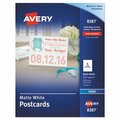 Avery Dennison Avery, Postcards For Inkjet Printers, 4 1/4 X 5 1/2, Matte White, 200PK 8387
